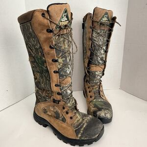 Rocky ProLight Waterproof Outdoor Camo Snake Hunting Boots Men's 8.5M 16” Tall